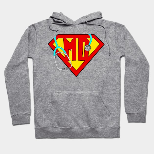 Superhero MD Doctor of Medicine Hoodie by Design Monster